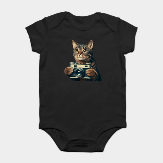 Snap Cat Baby Bodysuit by CreativeSage